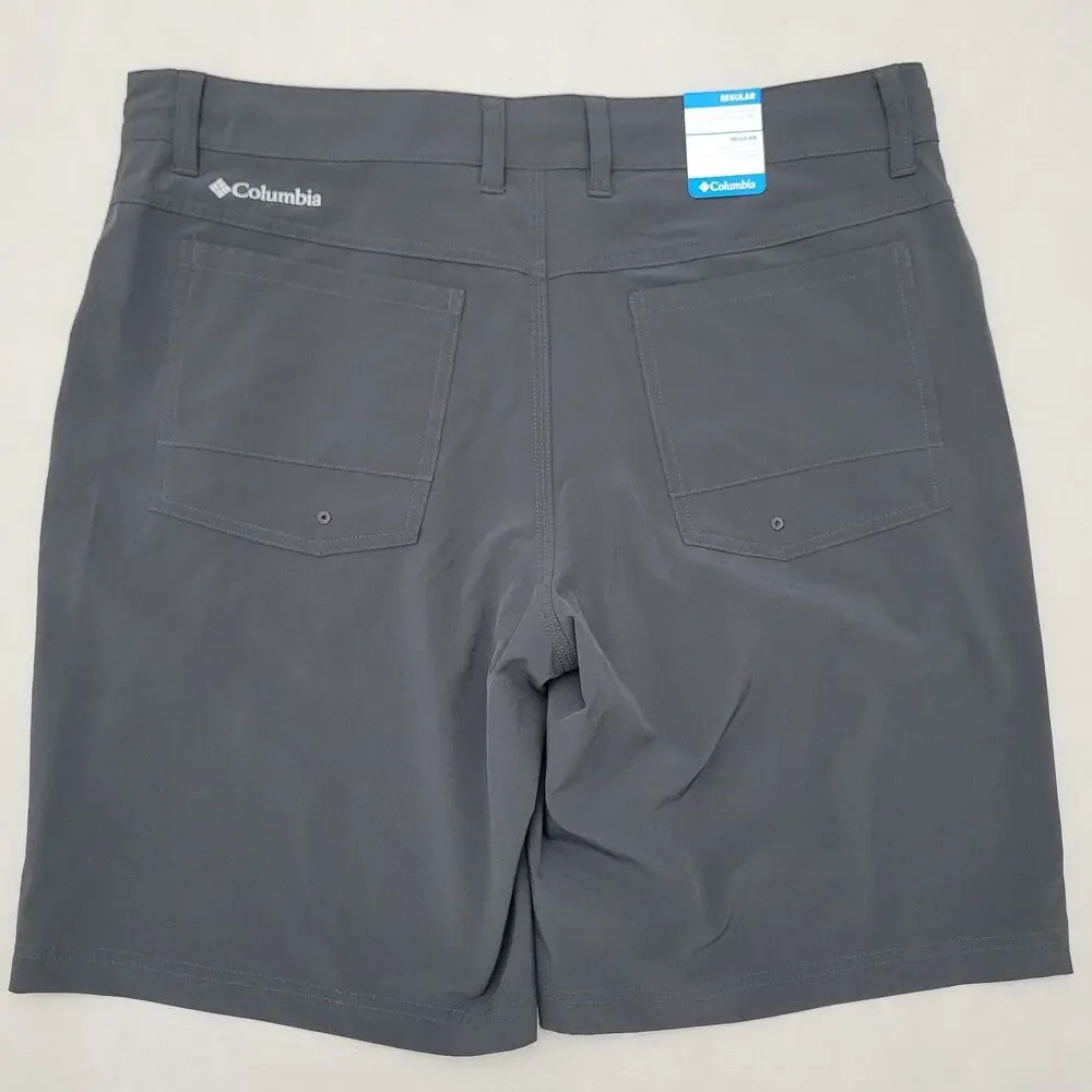 Columbia Mens Shorts Omni Wick Hybrid Trek Gray Flat Front 10